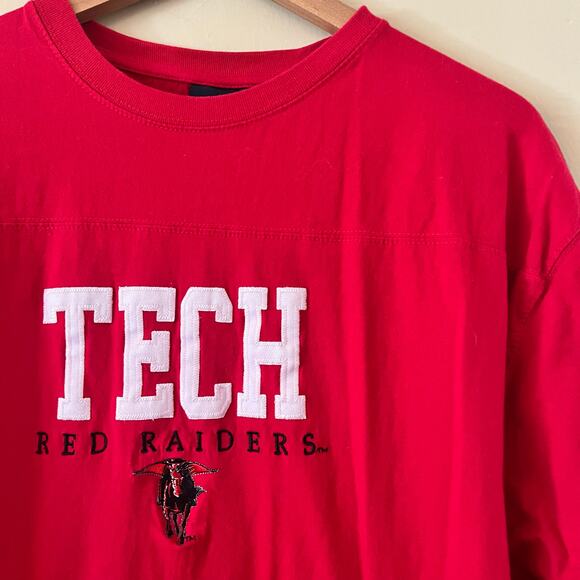Vintage TSI Texas Tech University Embroidered Red Raiders T-Shirt | Size XL - Picture 1 of 5
